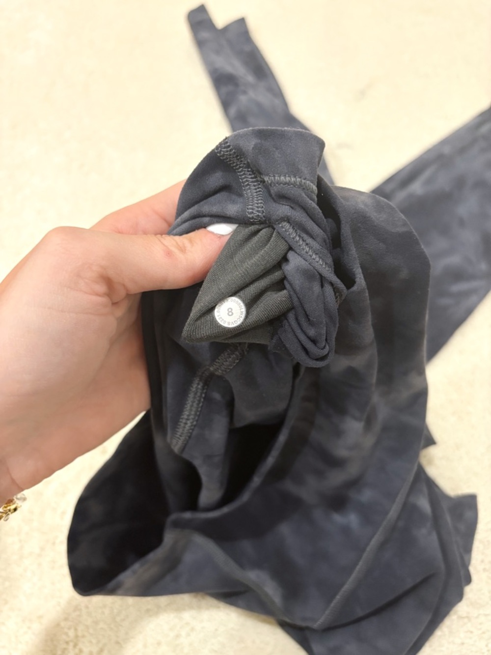 Lululemon Align 25” Pant Diamond Dye Pitch Grey Graphite Grey Size 8 - Picture 6 of 8